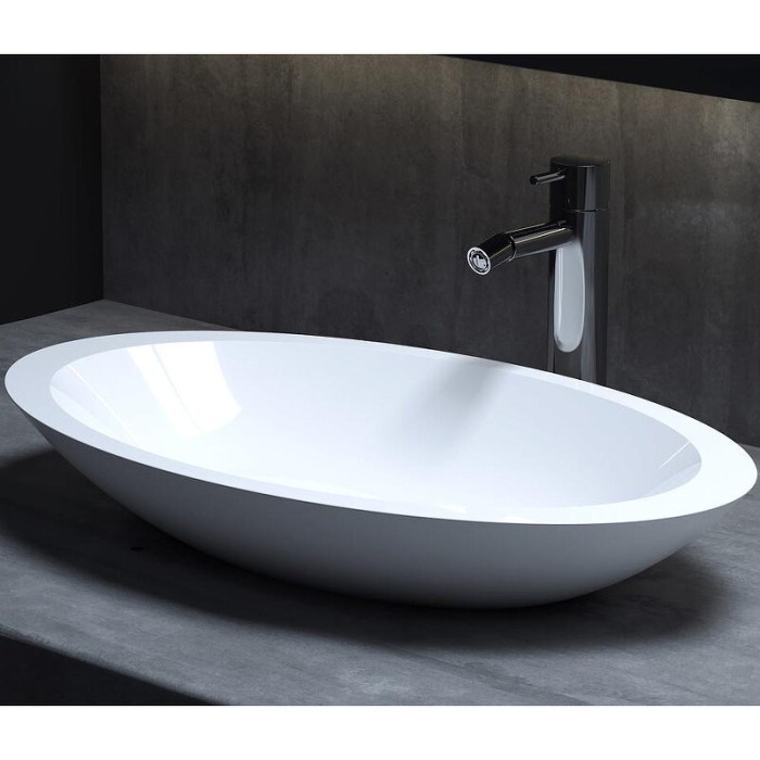 Salini раковина накладная 57,5x34,5, callista, 1101202sm цвет: матовый белый