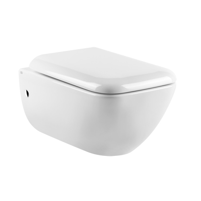 Gessi Унитаз подвесной 54.35.5см, в комплекте с сиденьем Soft Close и сифоном, Goccia, 39113#518 цвет: белый