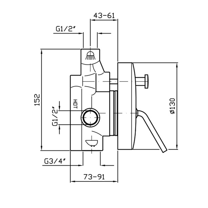 Zucchetti встроенный однорычажный смеситель для ванной, isyfresh, хром арт. zp2605 r99614