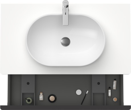 Duravit тумба подвесная под раковину 1000 мм х 550 мм и консолью, d-neo, de494801818 цвет: gres pietra grey opaco