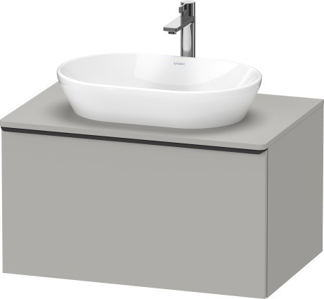 Duravit тумба подвесная под раковину 800 мм х 550 мм, с консолью, d-neo, de494700707 цвет: бетонно-серый матовый