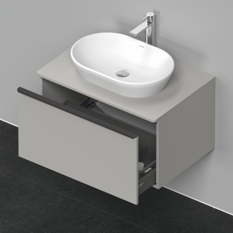 Duravit тумба подвесная под раковину 800 мм х 550 мм, с консолью, d-neo, de494700707 цвет: бетонно-серый матовый