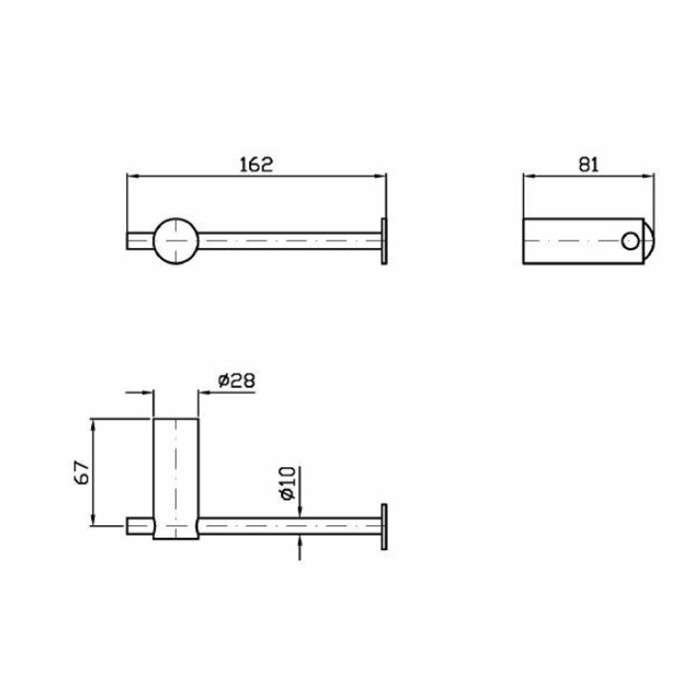 Zucchetti держатель туалетной бумаги, подвесной, helm, brushed total black pvd арт. zad830.xp81
