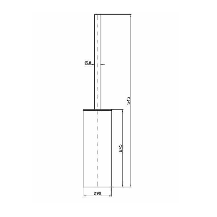 Zucchetti туалетный ёршик, напольный, pan, хром арт. zad555