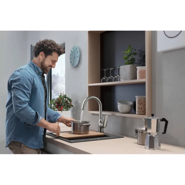 Hansgrohe смеситель для кухни, Focus M42, нержавеющая сталь арт. 71802800