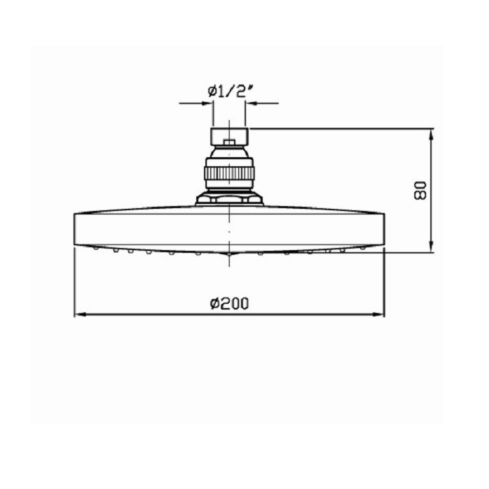 Zucchetti верхний душ d20см, на потолок, 13см, sun, хром арт. z93026