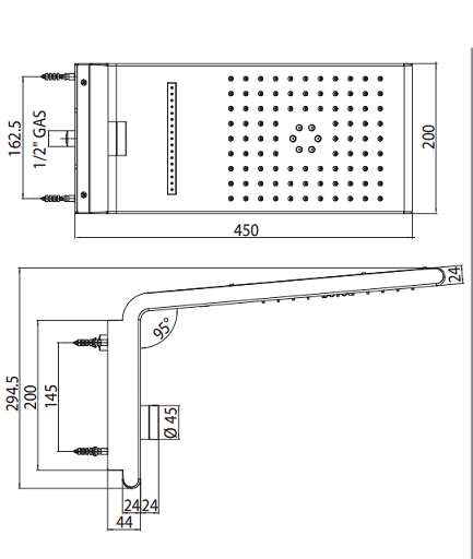 Bossini душевая панель neb, syncro, хром арт. i00591.030