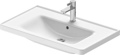 Duravit раковина встраиваемая 800 мм х 480 мм, с переливом, с отверстем под смеситель, d-neo, 2367800000 цвет: белый