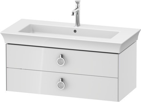 Duravit тумба подвесная 458 мм х 984 мм, white tulip, wt435208585 цвет: белый глянцевый