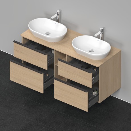 Duravit тумба подвесная под две раковины 1400 мм х 550 мм, d-neo, de4970b3030 цвет: натуральный дуб