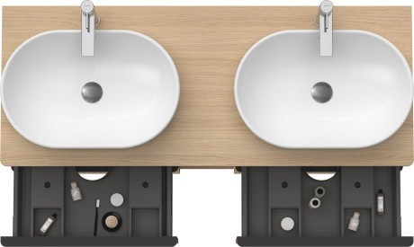 Duravit тумба подвесная под две раковины 1400 мм х 550 мм, d-neo, de4970b3030 цвет: натуральный дуб