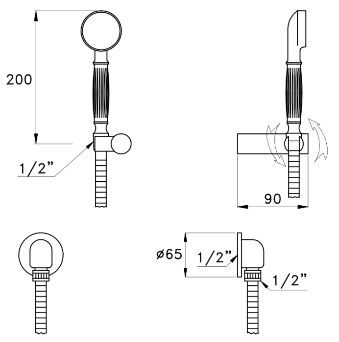 Stella душевой набор, 130, хром арт. ct03115cr00