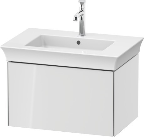 Duravit тумба подвесная правая 458 мм х 684 мм, white tulip, wt424108585 цвет: белый глянцевый