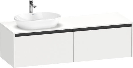 Duravit тумба подвесная под раковину слева 550 мм х 1600 мм х 459 мм, ketho.2, k24889l18180000 цвет: gres pietra grey opaco