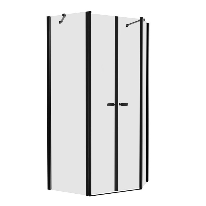 Душевое ограждение 100x80x195, New trendy New soleo black, черный арт. K-0618