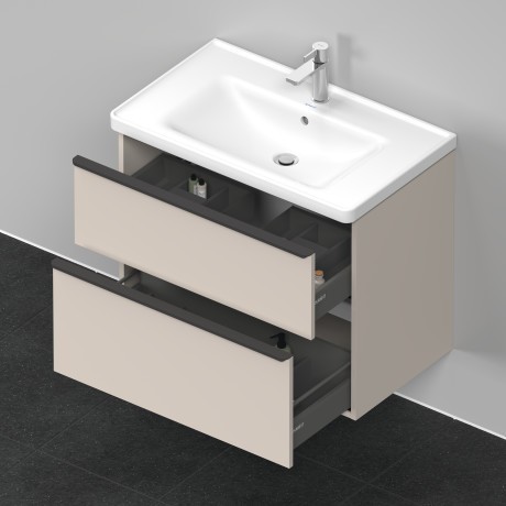 Duravit тумба подвесная под раковину 784 мм х 452 мм, d-neo, de435509191 цвет: серо-коричневый матовый