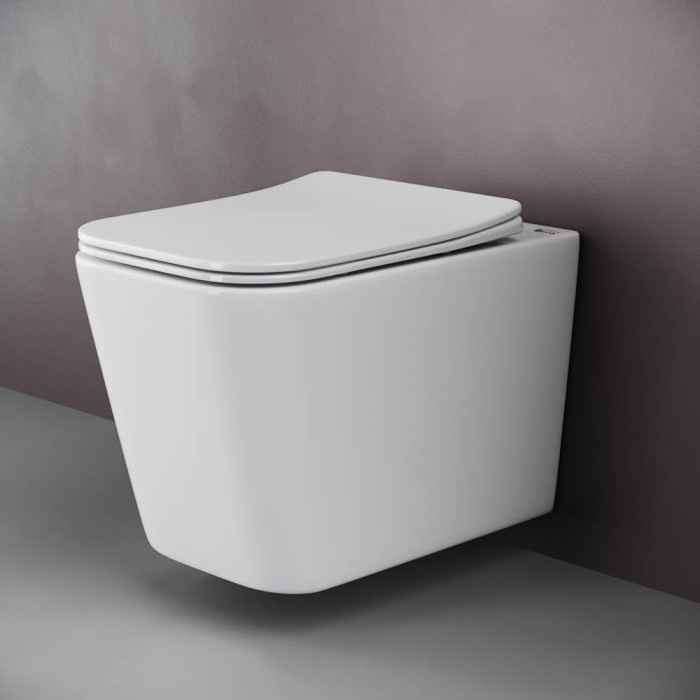 Ceramicanova подвесной унитаз с сиденьем cubic, cn1806 цвет: белый