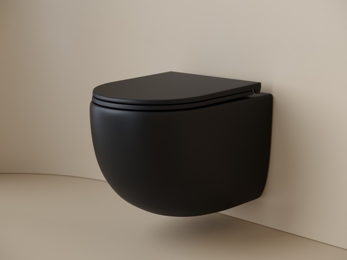 Ceramicanova подвесной унитаз с сиденьем up, cn4007mb цвет: чёрный
