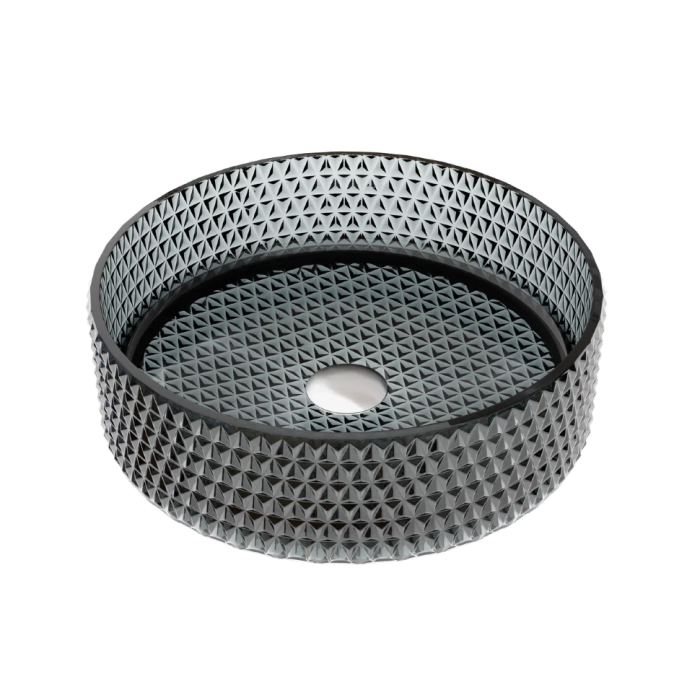 Ceramicanova раковина накладная cristal, cn6060 цвет: чёрный