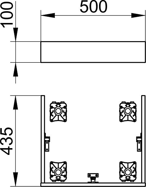 Keuco цокольный комплект для тумбы 600 мм, edition 90, арт. 39059 380000