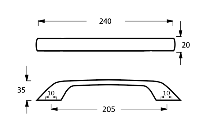 Ручка для ванны, Excellent, Хром арт. GRIP-CH