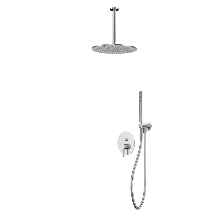 Душевая система скрытого монтажа, Whitecross Y brushed nickel, брашированный никель арт. YSET12NIB
