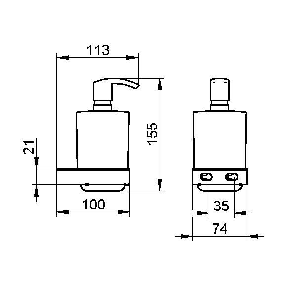 Keuco дозатор жидкого мыла, smart.2, хром арт. 14752 010100