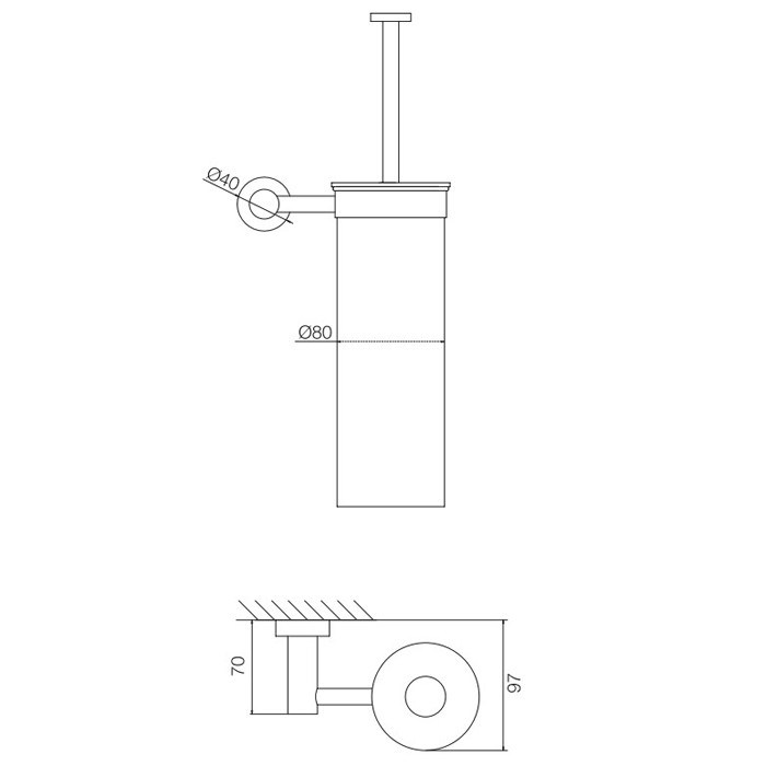 Fima Carlo Frattini ёршик настенный, rotola, хром арт. f6006/2cr