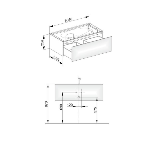 Keuco тумба подвесная под раковину с одним выдвижным фронтом, с внутренней светодиодной подсветкой, edition 11, дуб светлый арт. 31351 890100