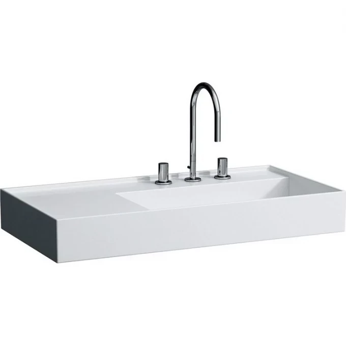 LAUFEN раковина 90х46 с полочкой слева, без перелива, KARTELL - 8.1033.9.000.111.1