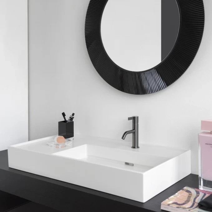 LAUFEN раковина 90х46 с полочкой слева, без перелива, KARTELL - 8.1033.9.000.111.1