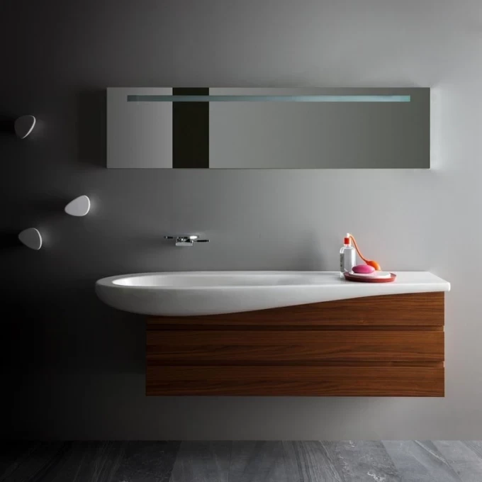 LAUFEN тумба с раковиной, IL BAGNO ALESSI ONE - 2436.0.097.630.1+1497.1