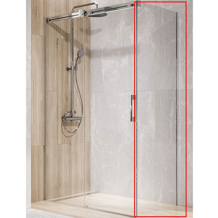 Radaway душевая стенка pro s1 90 боковая профиль хром стекло прозрачное, Espera Pro - 10093090-01-01