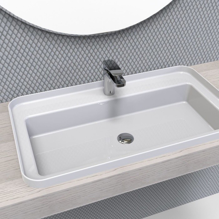 ArtCeram раковина (врезная), tfl035 01 00 fuori scala цвет: белый глянцевый