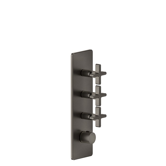 Gessi Смеситель для душа, встраиваемый, термостатический, резьба 3/4", Inciso, 58226#299 цвет: black xl
