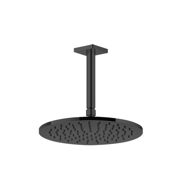 Gessi Потолочная душевая головка шарнирная на 1/2", d250мм, длина изгот. под заказ (105 - 1855мм), Rilievo, 59150#299 цвет: nero xl