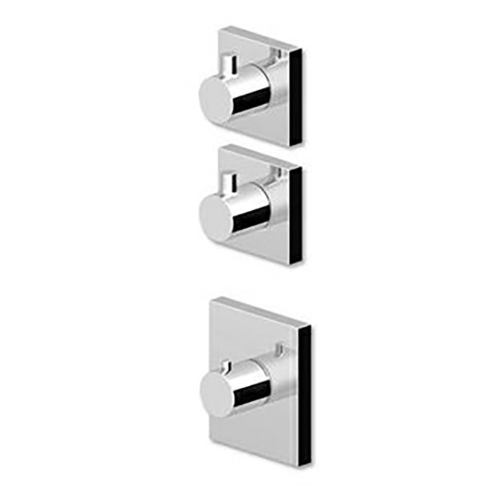 Zucchetti встроенный термостатический смеситель, 1/2”, с 2 запорными клапанами, pan, хром арт. zp8660 r97821