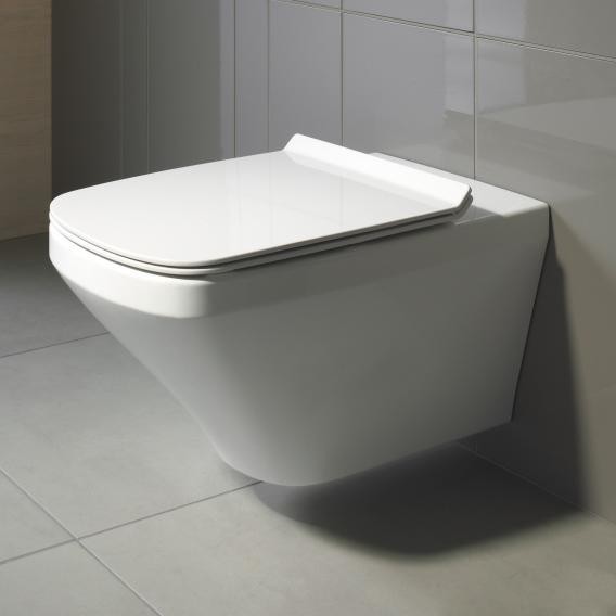 Duravit унитаз подвесной с сиденьем rimless с вертикальным смывом, без смывного края, durastyle, 45510900a1 цвет: белый