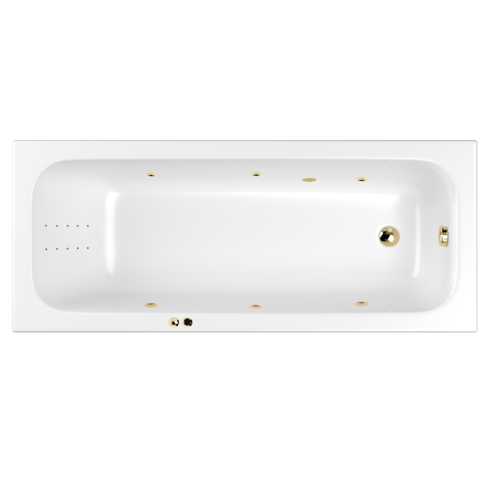 Ванна 170x70 line nano, Whitecross Vibe, золото арт. 0105.170070.100.LINENANO.GL