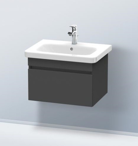Duravit тумба подвесная под раковину с одним выдвижным ящиком, durastyle, ds638004949 цвет: графит матовый