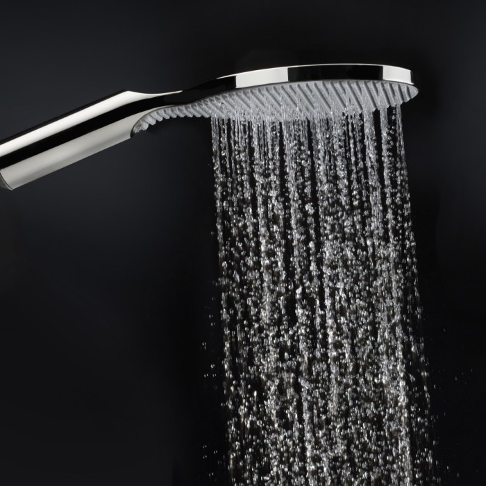 Bossini душевая колонна с термостатом, верхним душем, ручным душем, держателем и шлангом, apice, серый арт. l10505.045