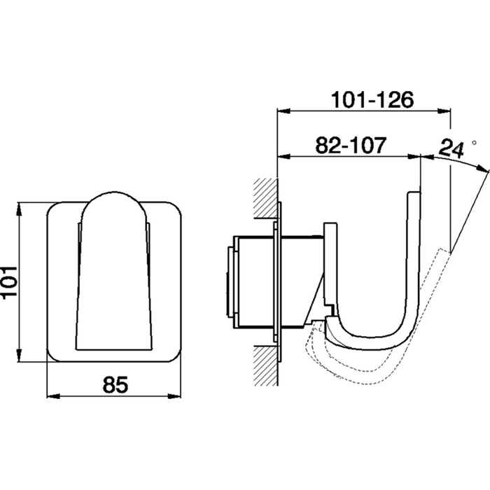 Cisal смеситель для душа ka00300041 kawa цвет: белый