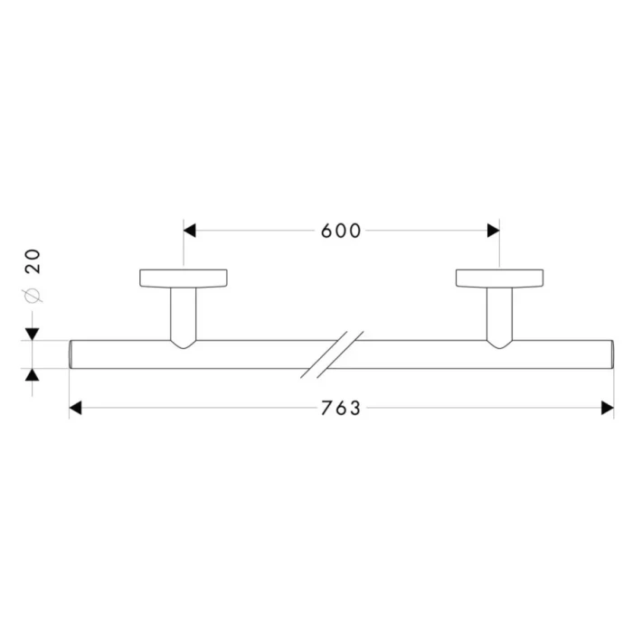 Hansgrohe полотенцедержатель 76,3 см, Logis, никель арт. 40516820