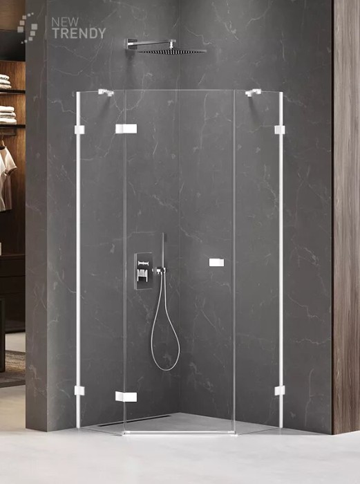 Душевое ограждение l 80x80x200, New trendy Avexa white, белый арт. EXK-3862