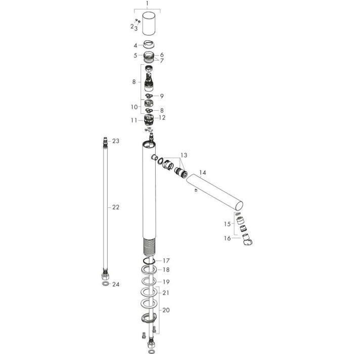 AXOR смеситель для раковины, Uno, шлифованное красное золото арт. 45004310