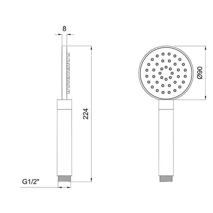 Almar ручной душ shower heads, арт. e082108.gm