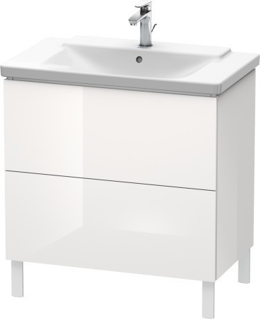 Duravit тумба напольная под раковину, l-cube, lc 660102222 цвет: белый глянцевый