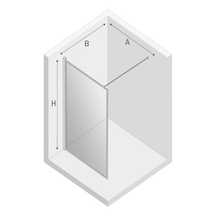 Душевое ограждение 60x200, New trendy New modus black, черный арт. EXK-5554