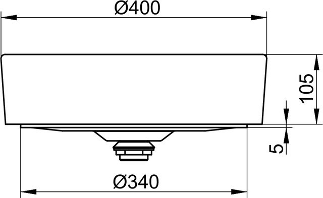 Keuco раковина накладная без отверстия под смеситель, без перелива, stageline, белый арт. 32880 310400
