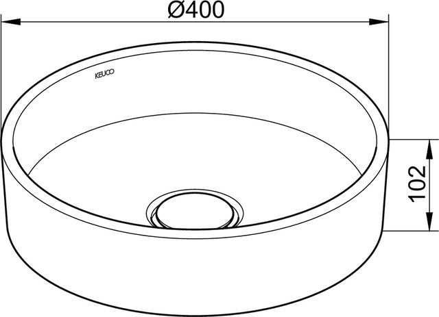 Keuco раковина накладная без отверстия под смеситель, без перелива, stageline, белый арт. 32880 310400